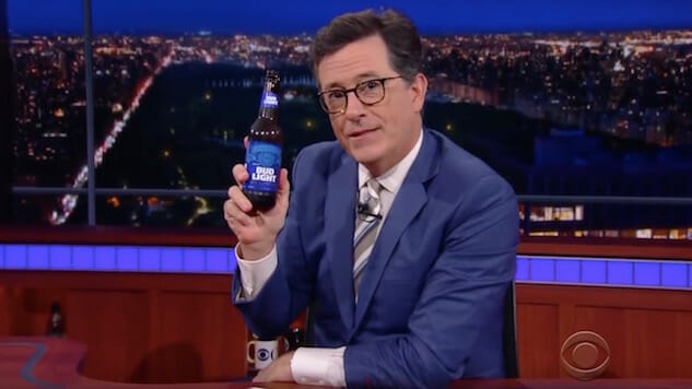 Great Moments In TV Drinking: Colbert and Bud Light