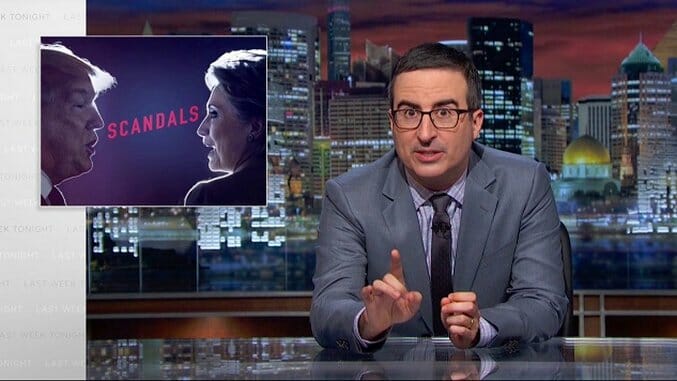 John Oliver Returns to Compare Clinton’s Scandals to Trump’s