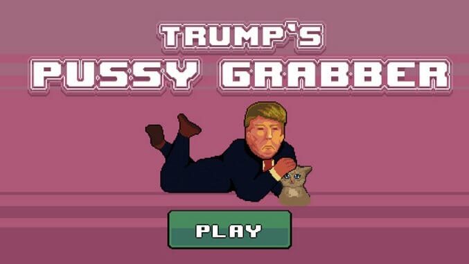 Grab Cats with Trump’s Tiny Hands in Trump’s Pussy Grabber