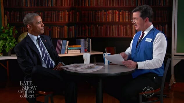 Watch Stephen Colbert Help President Obama Prepare for Unemployment