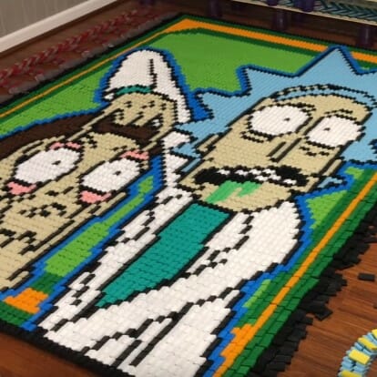 If You Like Dominoes and Rick and Morty, Here's the Perfect Video