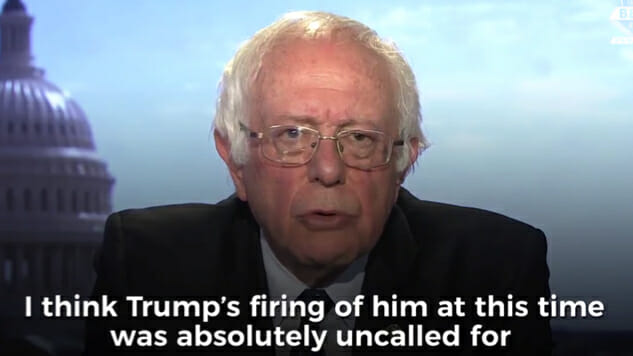 Watch: Bernie Sanders Calls Trump Firing Comey “A Threat to the Rule of Law in Our Country”
