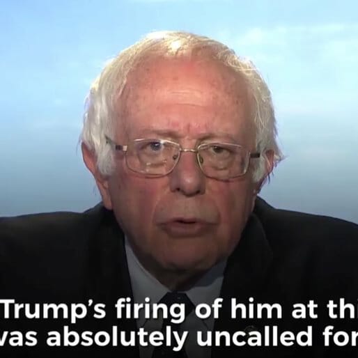 Watch: Bernie Sanders Calls Trump Firing Comey 