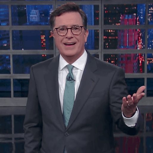 Watch Stephen Colbert Excitedly Bash Donald Jr. Being His Own Deepthroat