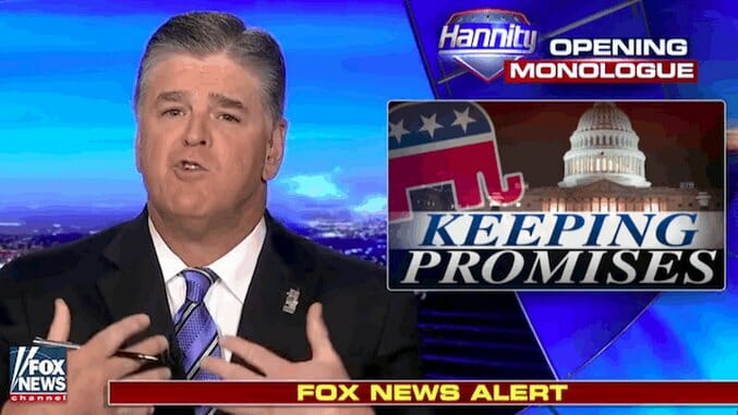 Sean Hannity Goes off on Congressional Republicans: “Turn off the Air Conditioner and Start Sweating Like the Rest of America”