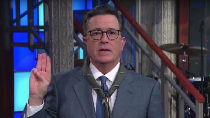 Watch Stephen Colbert Dissect Trump’s Boy Scout Speech