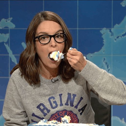 Watch Tina Fey Eat Her Feelings on Weekend Update