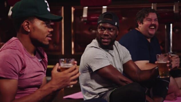 Watch Chance the Rapper and Kevin Hart Attempt Beer Yoga