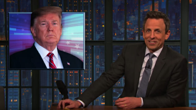 Watch Seth Meyers Take a Closer Look Inside the President’s Immigration Advisor Clown Car