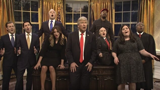 Watch SNL‘s Trump and Co. Sing Queen’s “Don’t Stop Me Now”