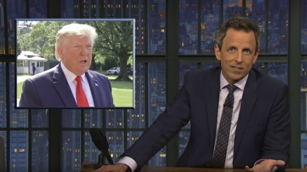 Seth Meyers Takes “A Closer Look” at Trump’s Racist Tweets