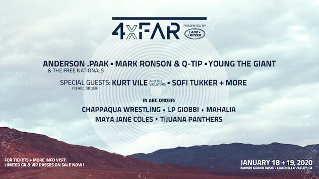 New Coachella-Area Festival, 4xFAR, Announces Lineup: Anderson .Paak, Mark Ronson & Q-Tip, Kurt Vile and More