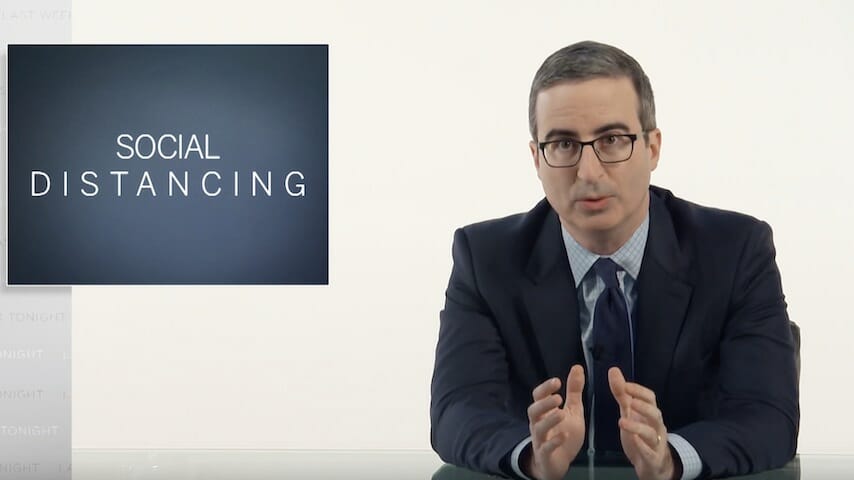 John Oliver Shoots Without a Live Audience in Latest Episode About the Coronavirus Pandemic