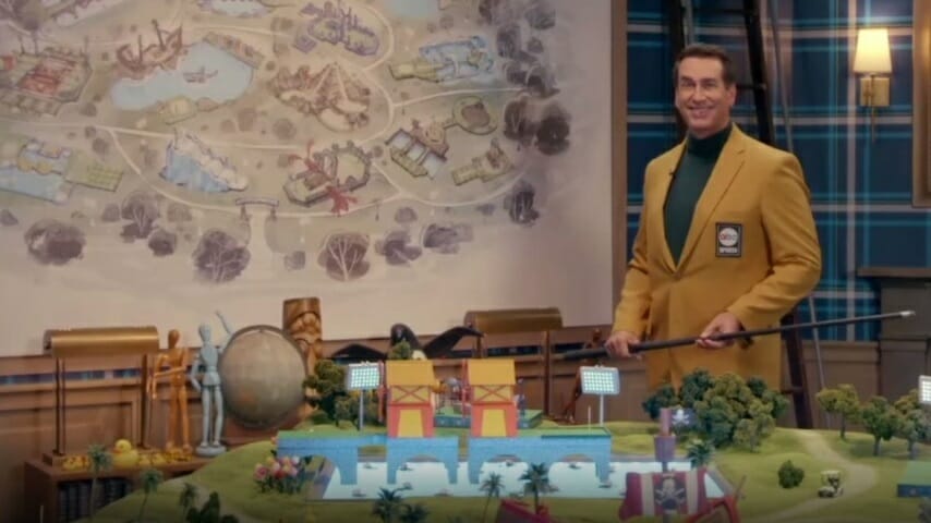 Rob Riggle Channels Walt Disney While Showing Off Holey Moley‘s New Mini-Golf Course