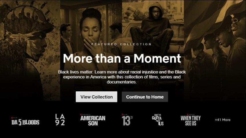 Netflix Debuts New “Black Lives Matter” Collection of Movies, TV Series