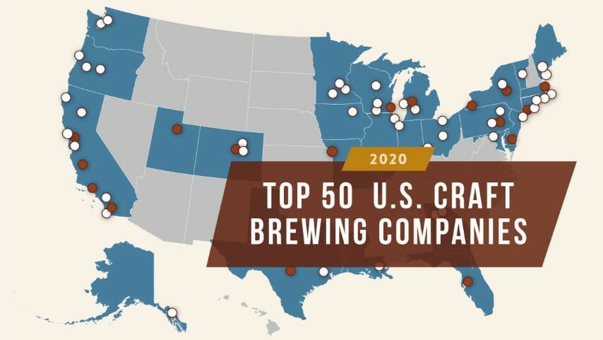 Brewers Association Reveals Top 50 U.S. Craft Brewing Companies for 2020