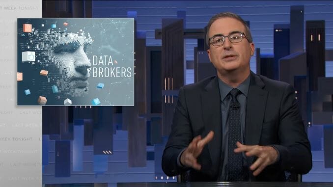 John Oliver’s Solution to Online Data Tracking: Blackmailing Congress with Their Own Data
