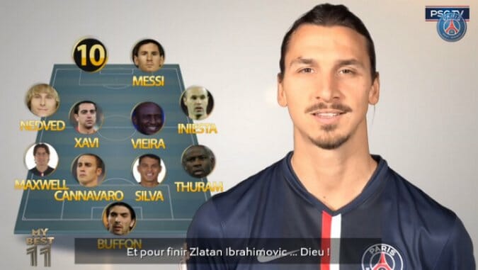 Zlatan Ibrahimovic Picks His Best XI