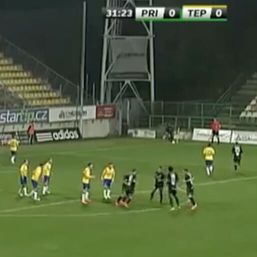 Czech Team Attempts A Very Odd Corner Kick