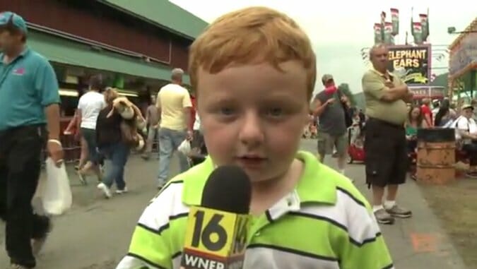 Watch a 5-Year-Old “Apparently” Nail His Live Television Debut