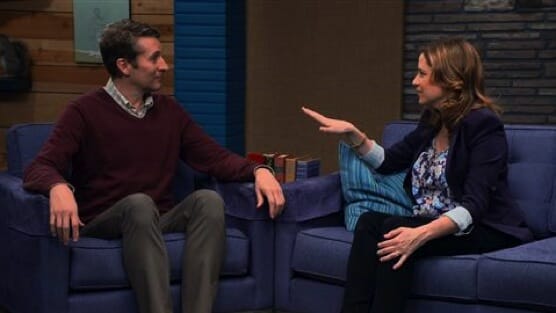 Comedy Bang! Bang!: “Jenna Fischer Wears A Floral Blouse and Black Heels”