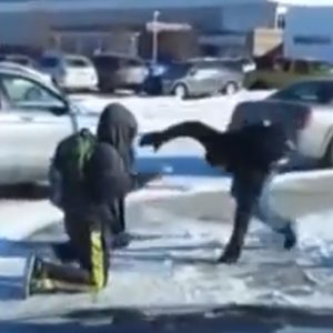 Sadistic/Hilarious Dad Films Middle School Kids Falling On Ice, Laughs