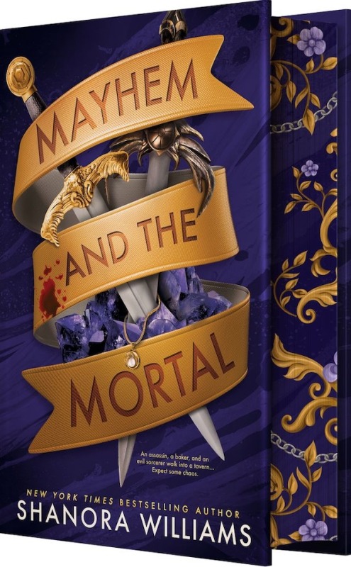 Mayhem and the Mortal sprayed edges hardcover