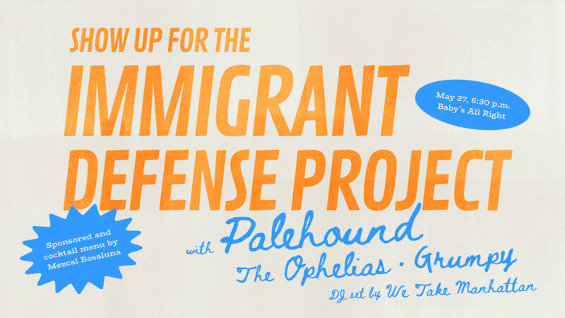 Reminder: Palehound, The Ophelias and Grumpy to Play Immigrant Defense Project Benefit Show