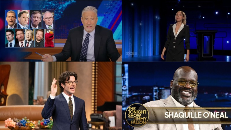 Late Night Last Week: Jon Stewart Hates CNN’s Book-Plugging, Shaq Gives Fallon’s Audience Shoes, and More