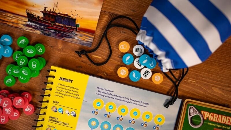 Play (and Fish) Alone with the Single-Player Board Game Conservas