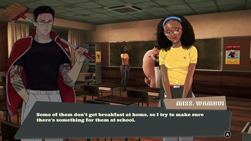Miss Wambui talking about feeding kids