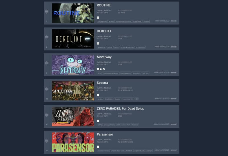 steam wishlist